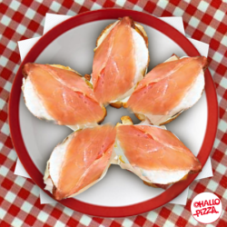 Crostino Salmone e Mozzarella